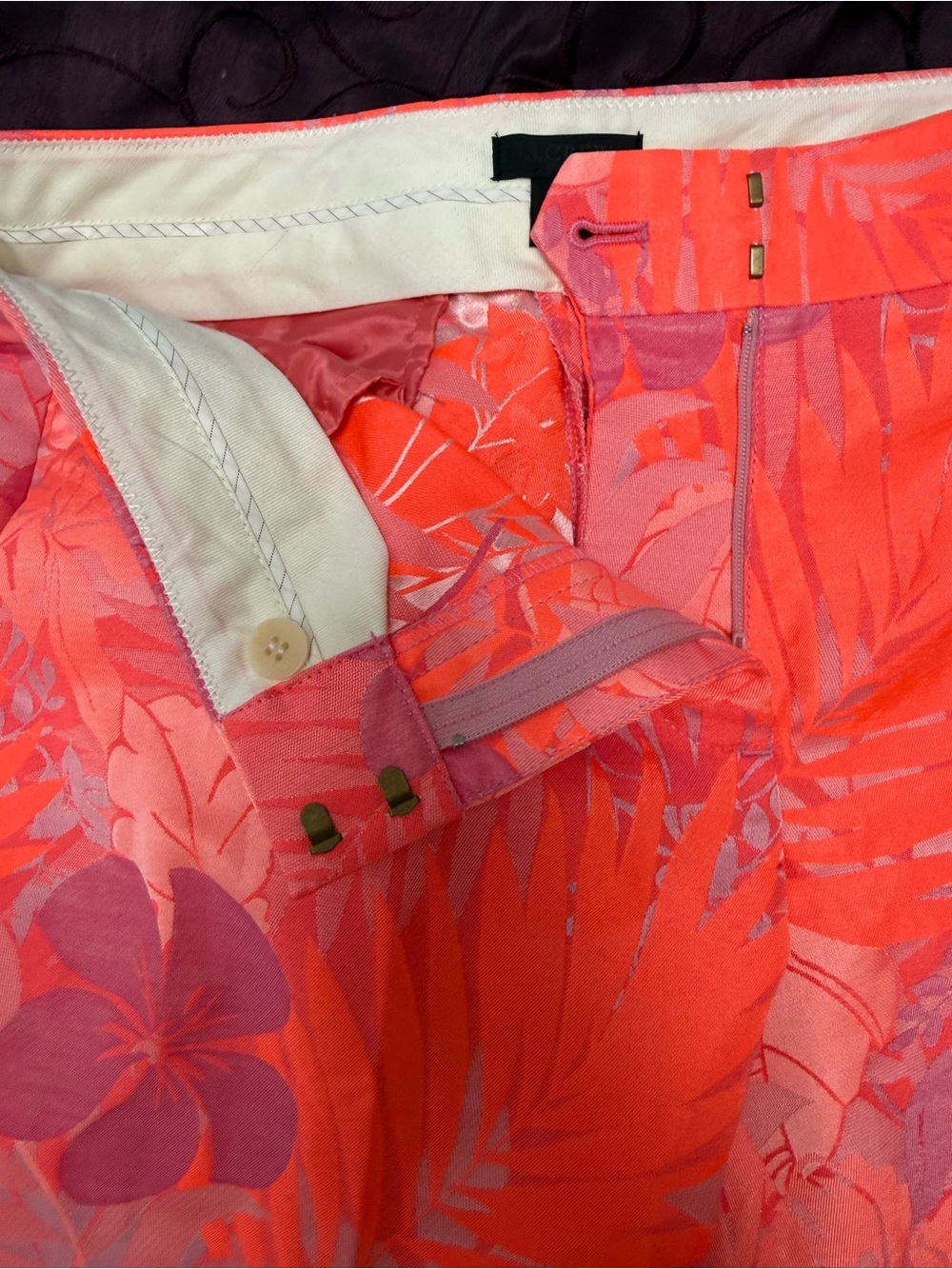 J.Crew neon multicolored tropical plants + flower patterned cropped pants - Picture 11 of 14